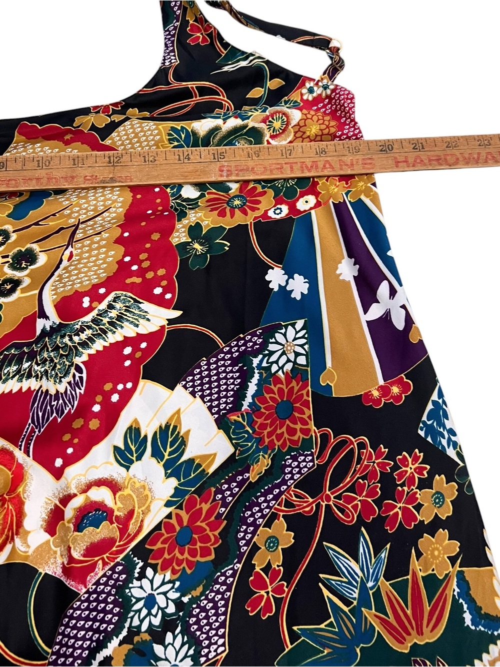 Natori Satin Silky Slip Nightgown Dress Women’s Large Long Asian Floral Pattern - Picture 4 of 7